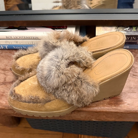 COACH Rabbit Fur Wedges - Picture 5 of 7